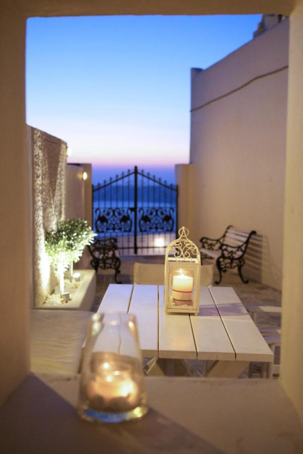 Sunset View Villa Santorini - With Outdoor Jacuzzi Фиростефани Экстерьер фото